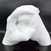 Vista 7 de Kit de fundición a mano para parejas y recuerdos, kit de molde de mano para parejas para actividades navideñas, kits de moldeo para adultos, niños