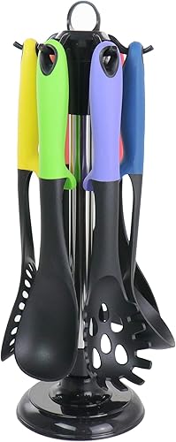 Miniatura 2 de MegaChef Juego de utensilios de cocina de nailon para herramientas, 7 piezas, varios colores
