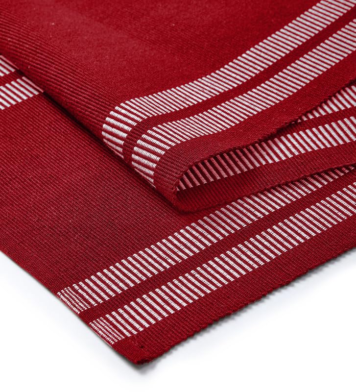 Encasa XO Dining Table Runner 32x183 cm, Ladder Red, 72 x 12.6 inch (Rectangle) - Image 3