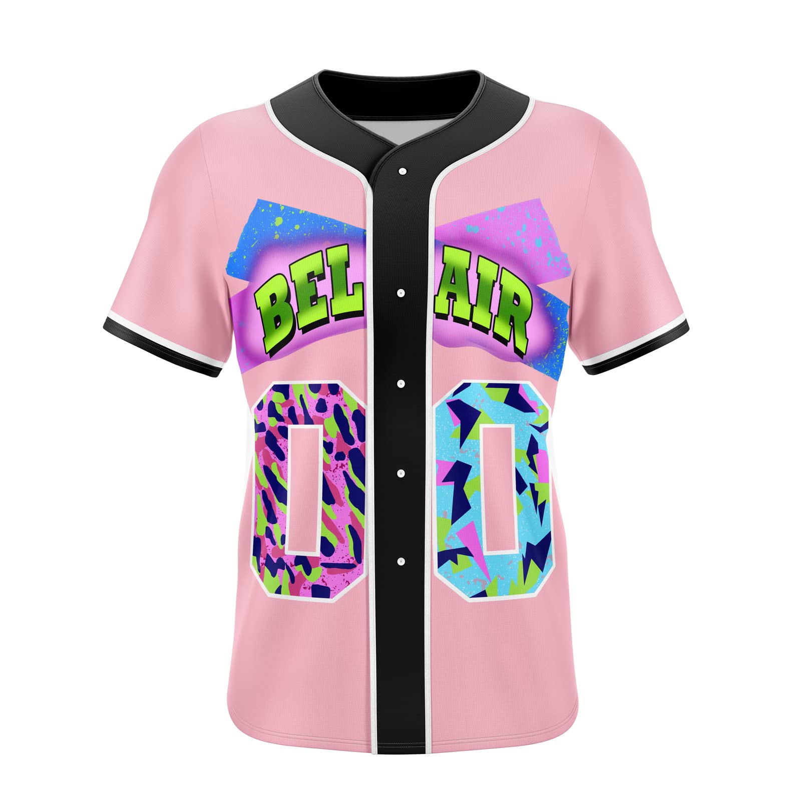 90s Costumes for Women, Bel Air Baseball Jersey, Hip Hop Outfits for Party Club and Pub