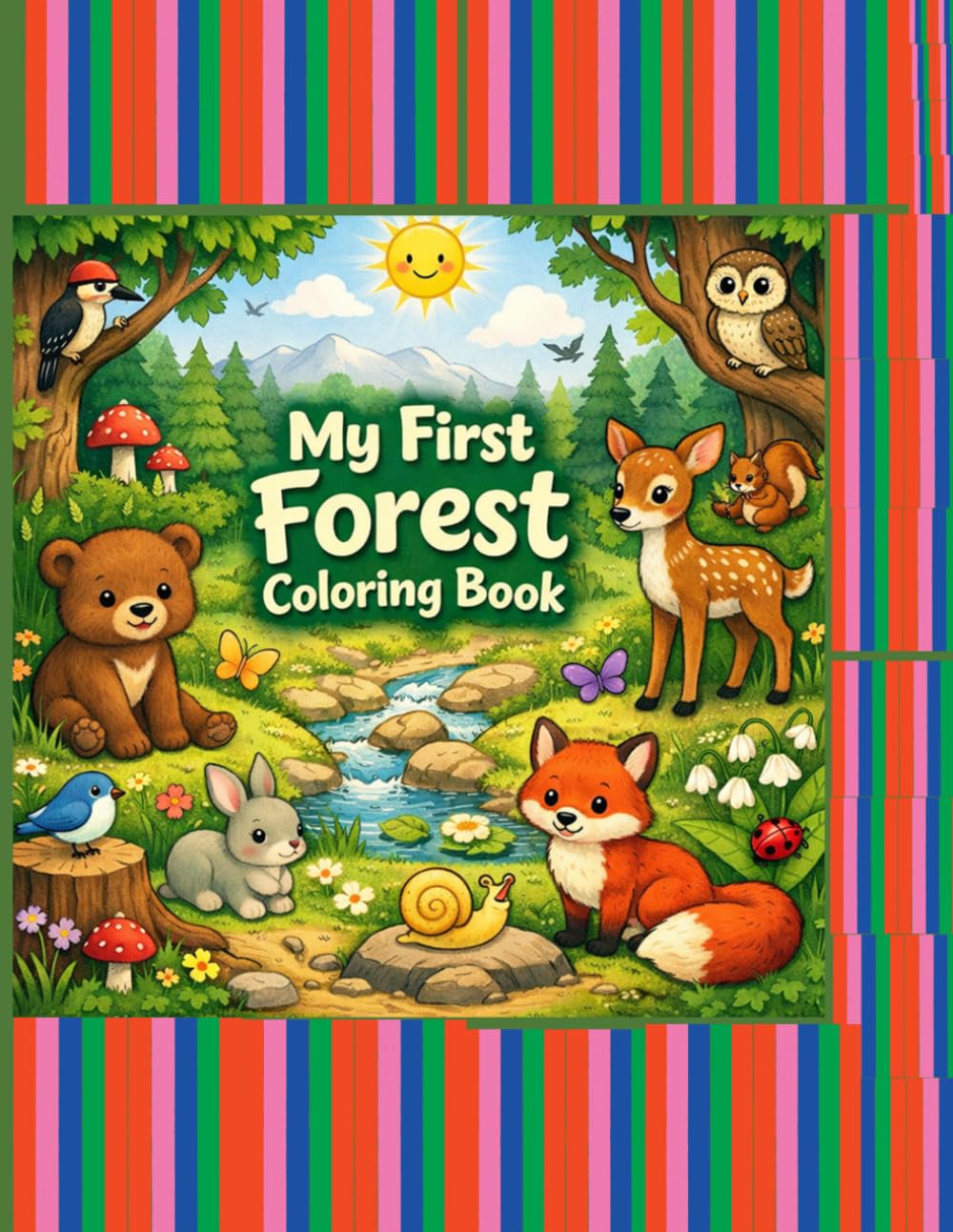 My First Forest Coloring Book: Big, Simple Designs of Forest Animals for Little Hands