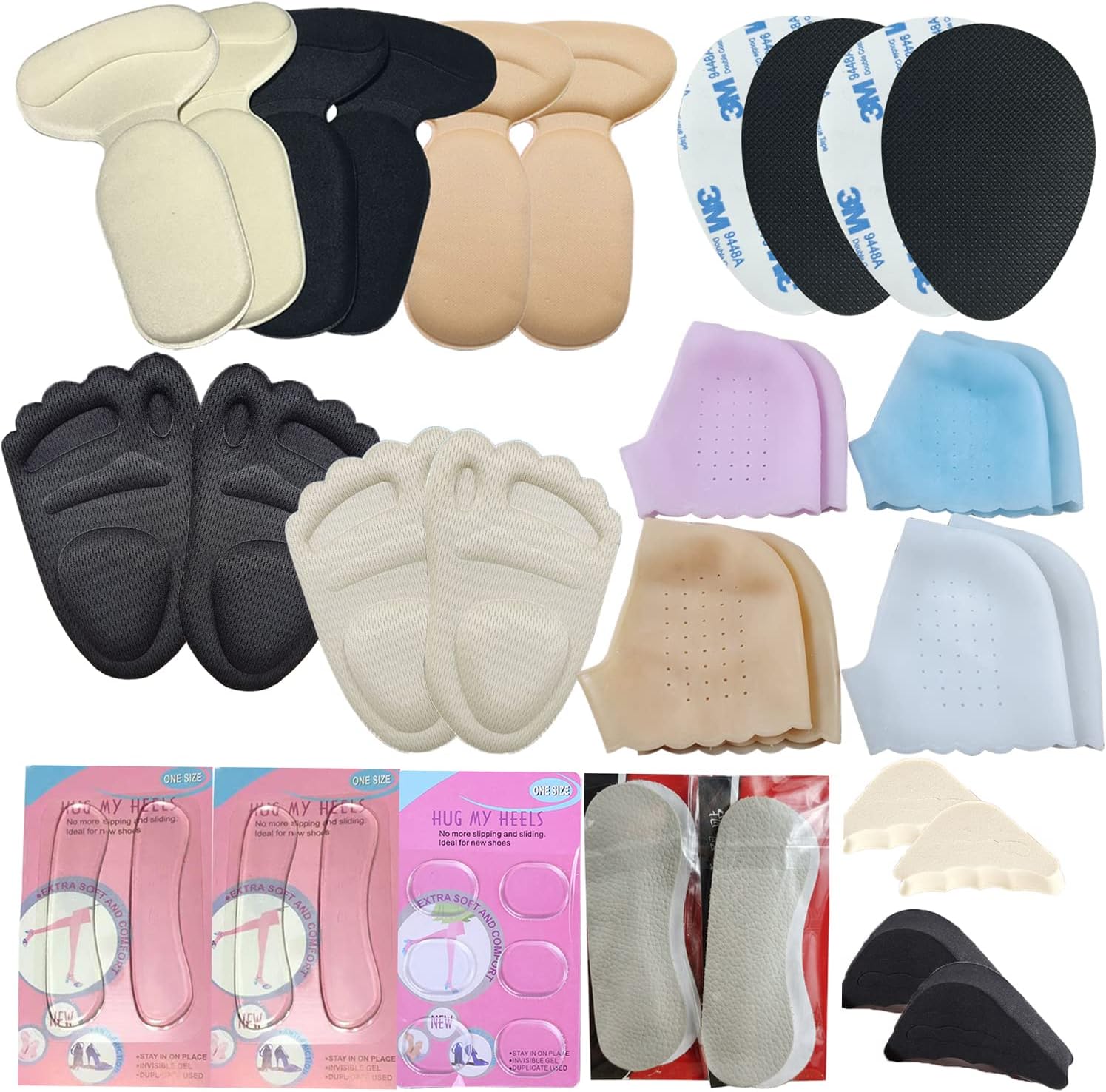 40pcs Heel Protectors for Plantar Fasciitis Silicon Heel