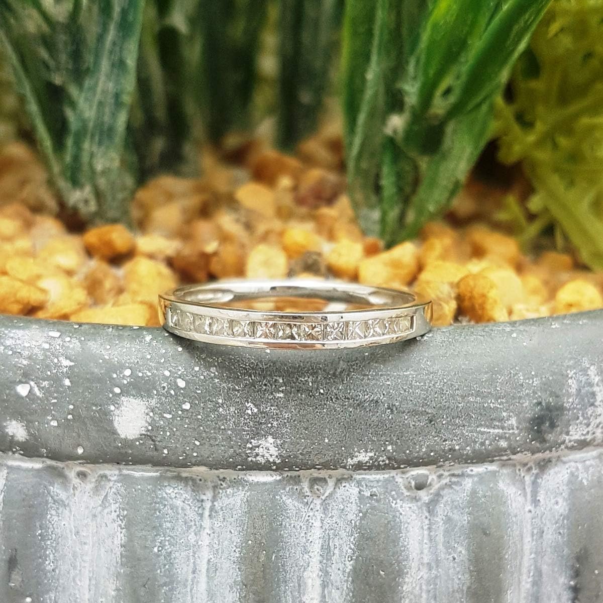 Dazzlingrock Collection 0.33 Ctw 10k Solid Gold Princess Diamond Womens Anniversary Wedding Matching Band Stackable Ring 1/ - Image 5