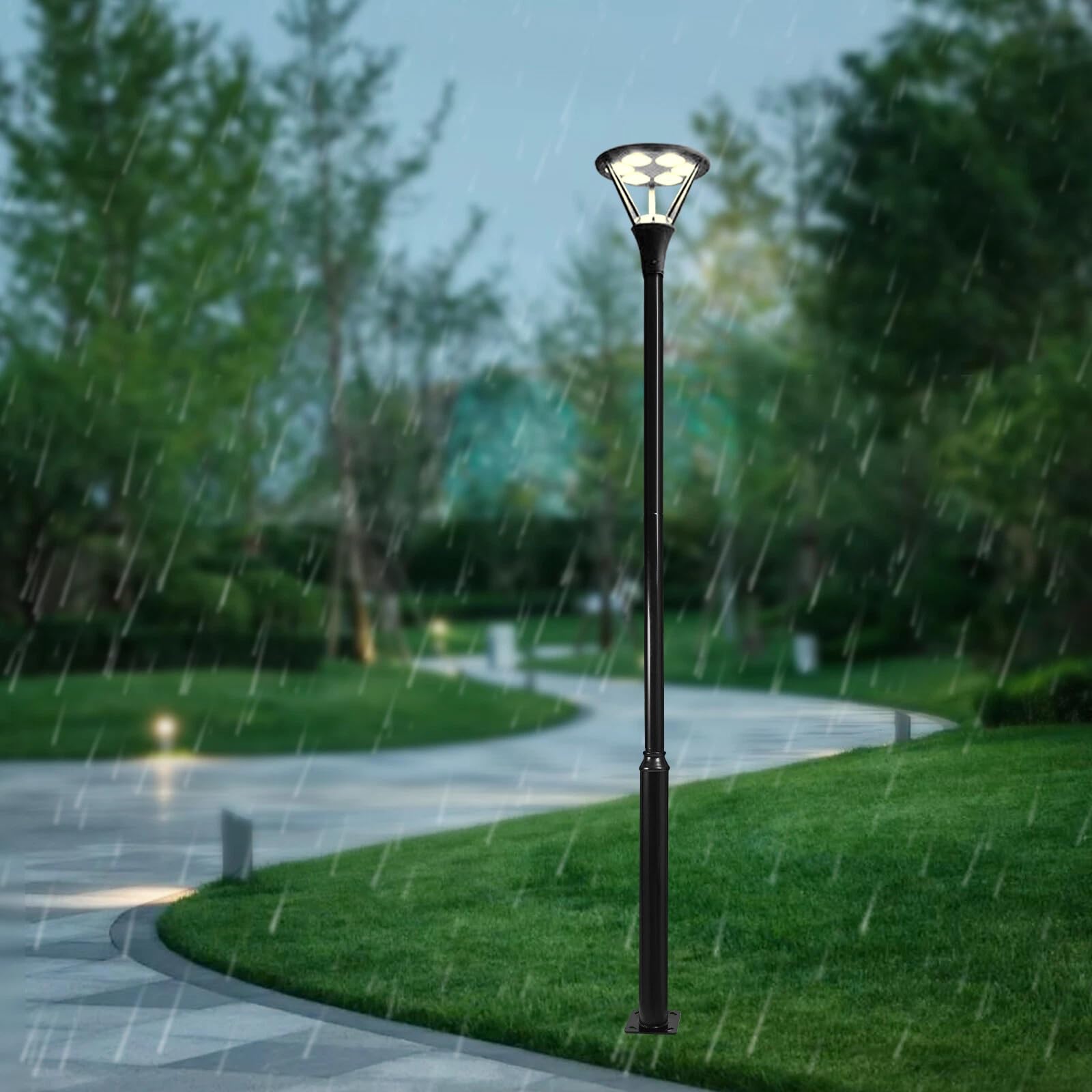 Straßenlaternenmast Verzinkter Stahlpfahl Split Design 3-5M 100 kg Belastbarkeit