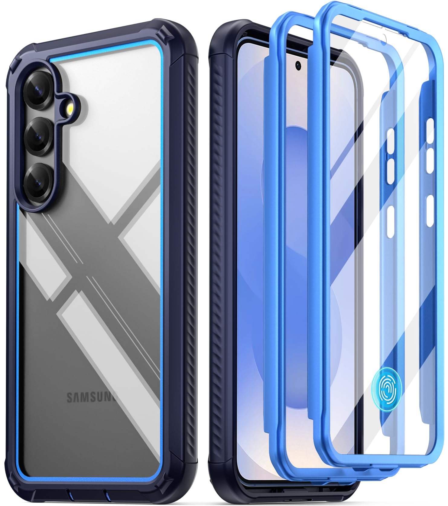 Poetic Guardian Case for Samsung Galaxy S25 5G 6.2 "(2025) [20 FT Mil-Grade Drop Tested], Built-in Screen Protector [Work with Fingerprint ID], Full