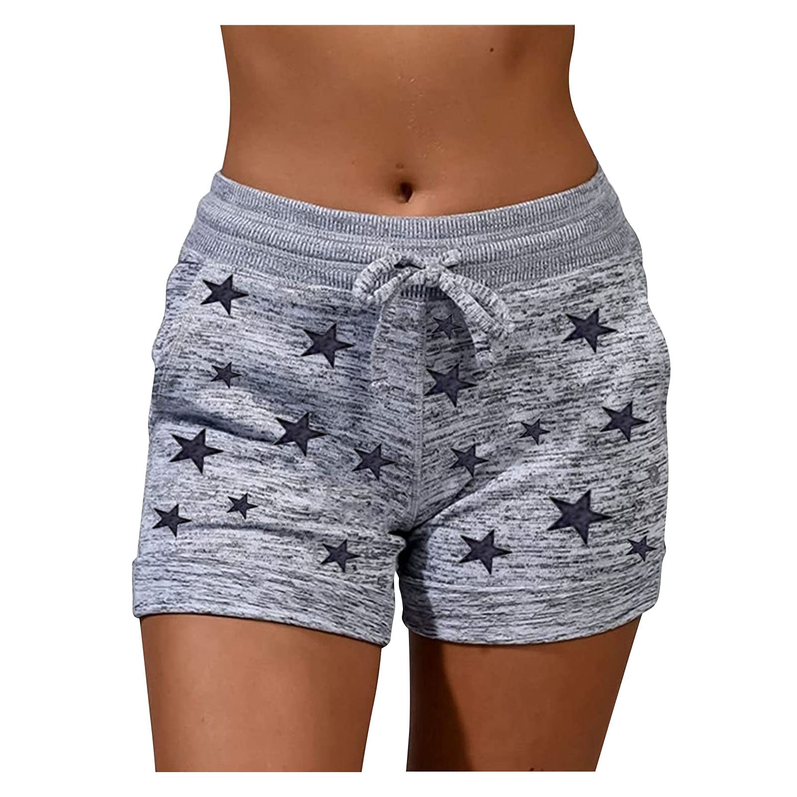 Gyaimxfu Pantalones Cortos Mujer Verano Tallas Grandes Algodón y Lino Bermudas de Trabajo Elástico Shorts Jogging Pantalon Señoras Elegant Ligera Regular Fit para Fitness Jogger Correr Casual