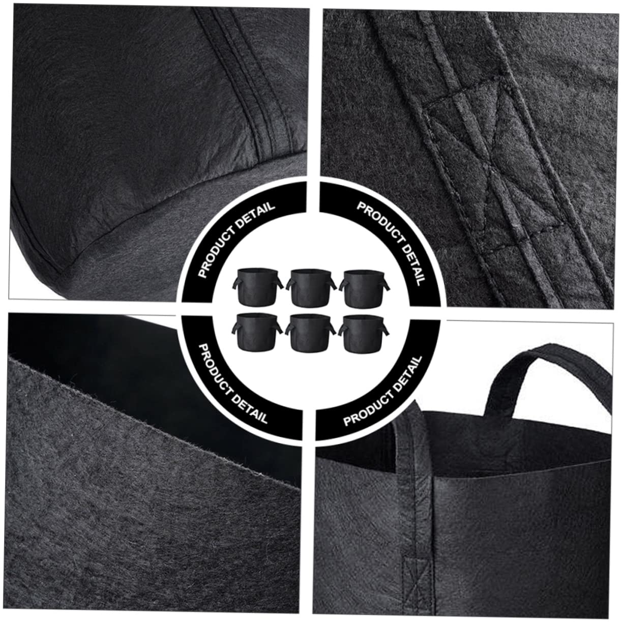 VANZACK 9 Piezas Bolsa de Fieltro para Plantar Bolsa en Crecimiento Bolsa de Cultivo de Fresas maceteros Verduras Bolsa de guardería Bolsa de Almacenamiento de Plantas Vegetal