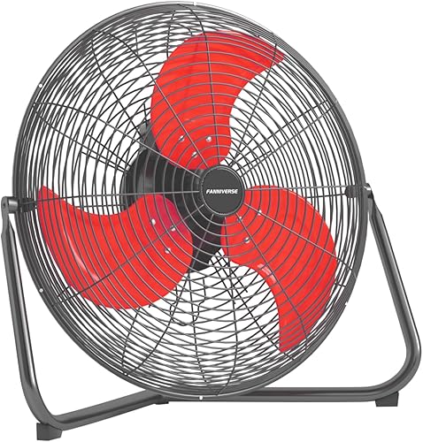 Miniatura 16 de Ventilador de tambor de piso industrial de 24 pulgadas serie Pro – Ventilador de tambor de metal de alta velocidad con mango para comercial,