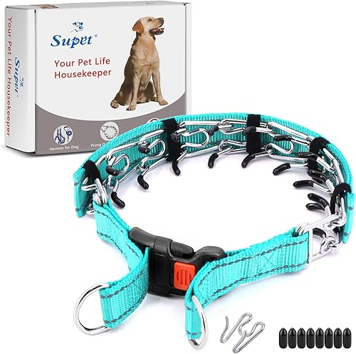 Supet Collar de entrenamiento para perros pequeños, medianos y grandes con hebilla de liberación rápida, collar ajustable sin tirones con cubierta