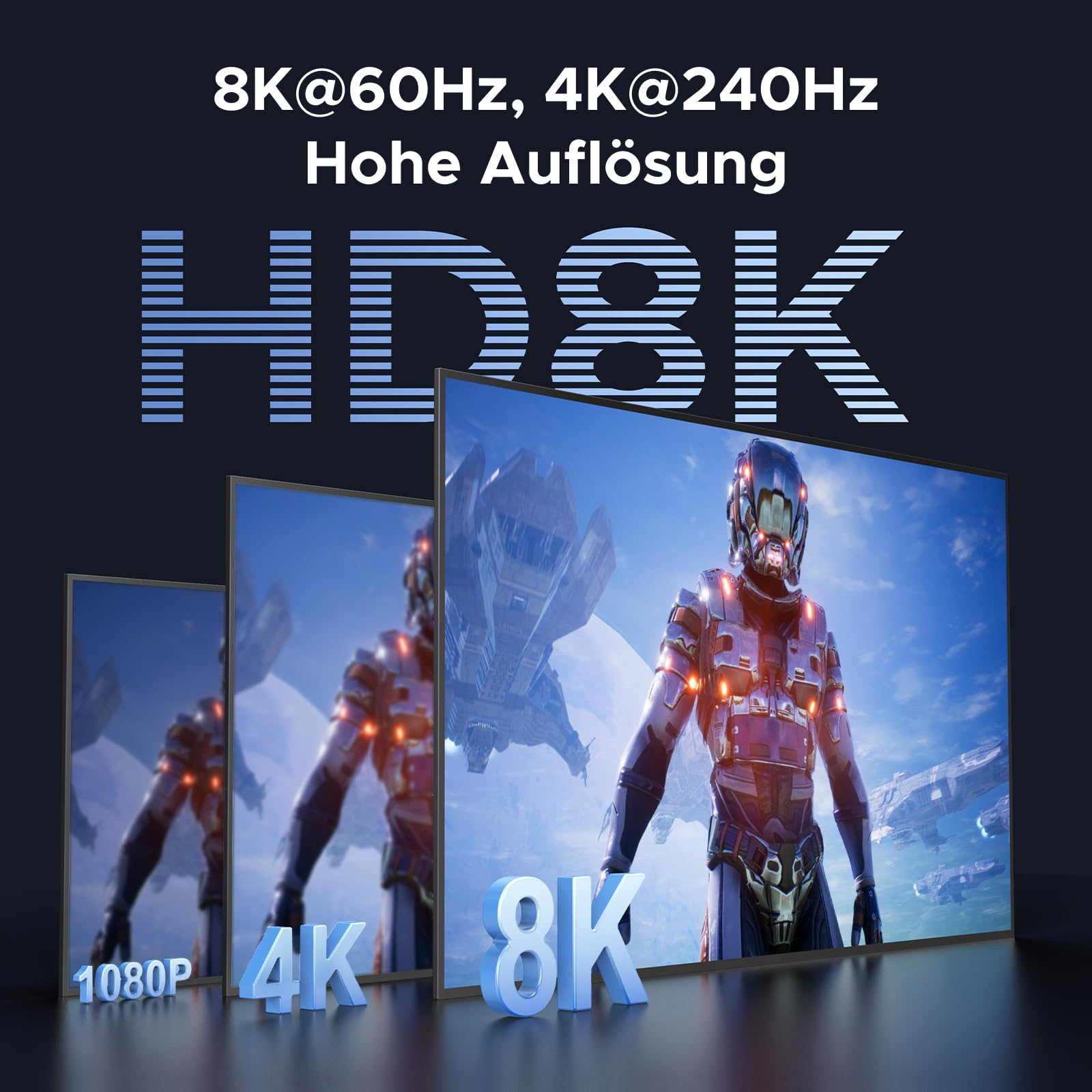 UGREEN HDMI+Displayport KVM Switch 2 PC 3 Monitore 8K60Hz mit 4 USB 3.0 Ports, Tasten- und Desktop-Controller Umschaltung Kompatibel mit Windows/Linux usw.