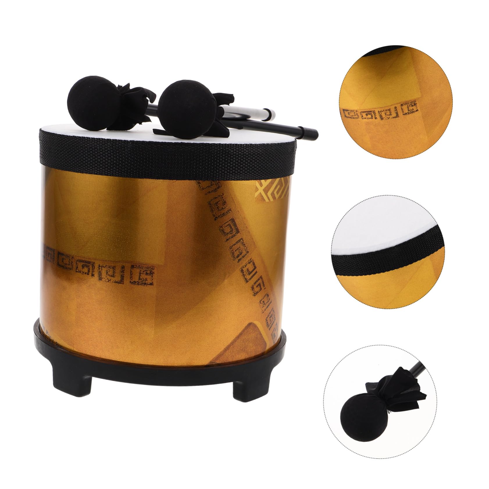 ABOOFAN Floor Tom Strumento Orff per Educazione Musicale Prescolare con Bacchette Percussione per Principianti Leggero e Resistente per Apprendimento Musicale Infantile