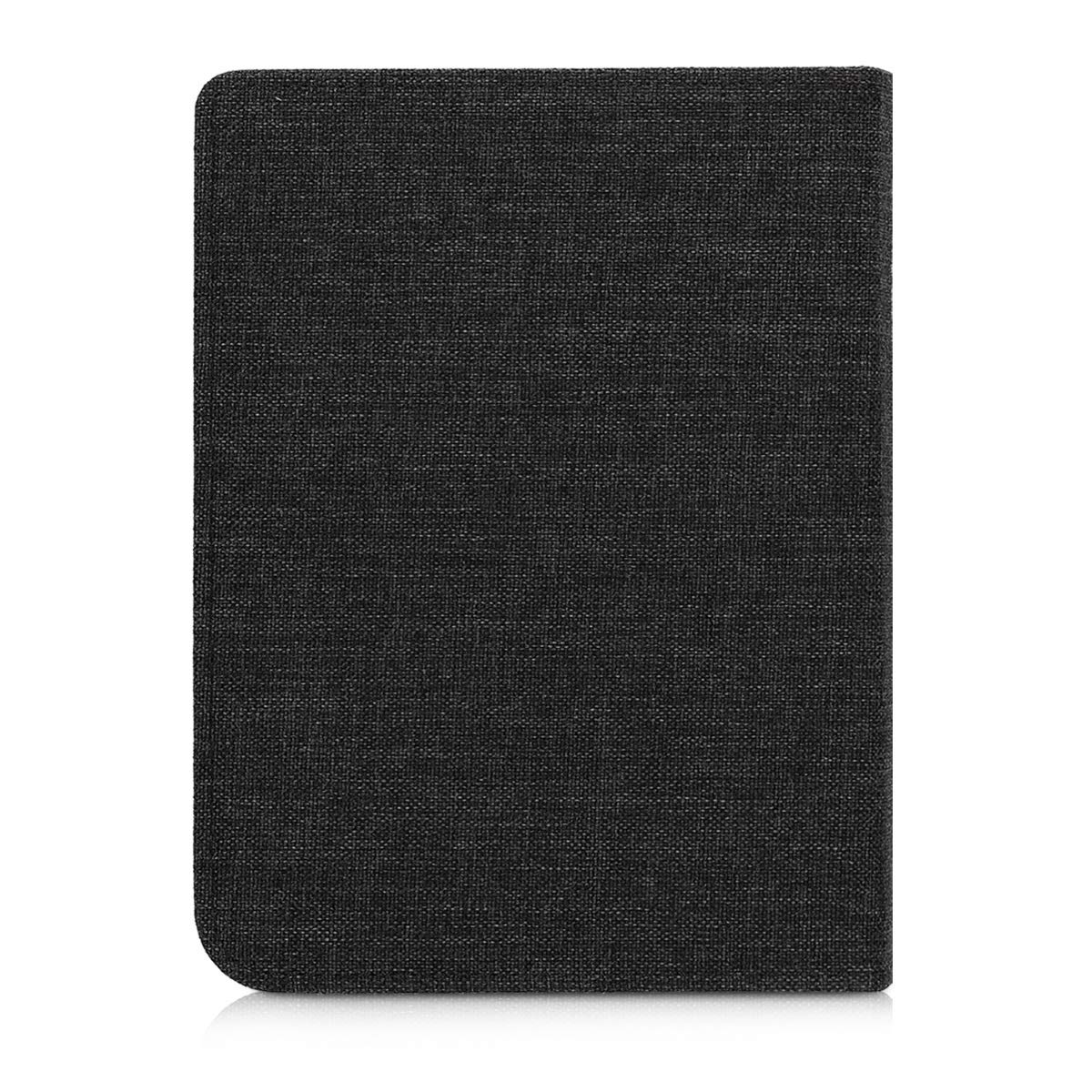 kwmobile Etui kompatybilne z Pocketbook InkPad 3/3 Pro/Color, etui z tkaniny w stylu książki do czytnika e-booków, etui z klapką (ciemnoszare)