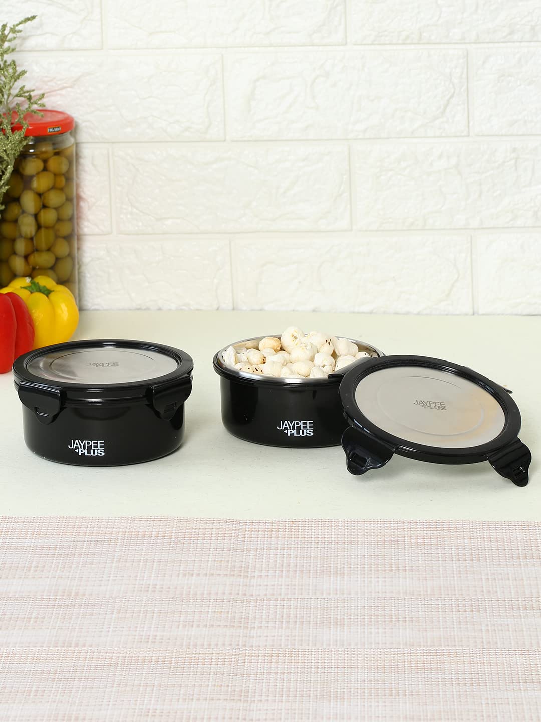 Jaypee PlusUltima Micro Seal 400Ml Black Insulated Steel Container (Pack of 2)