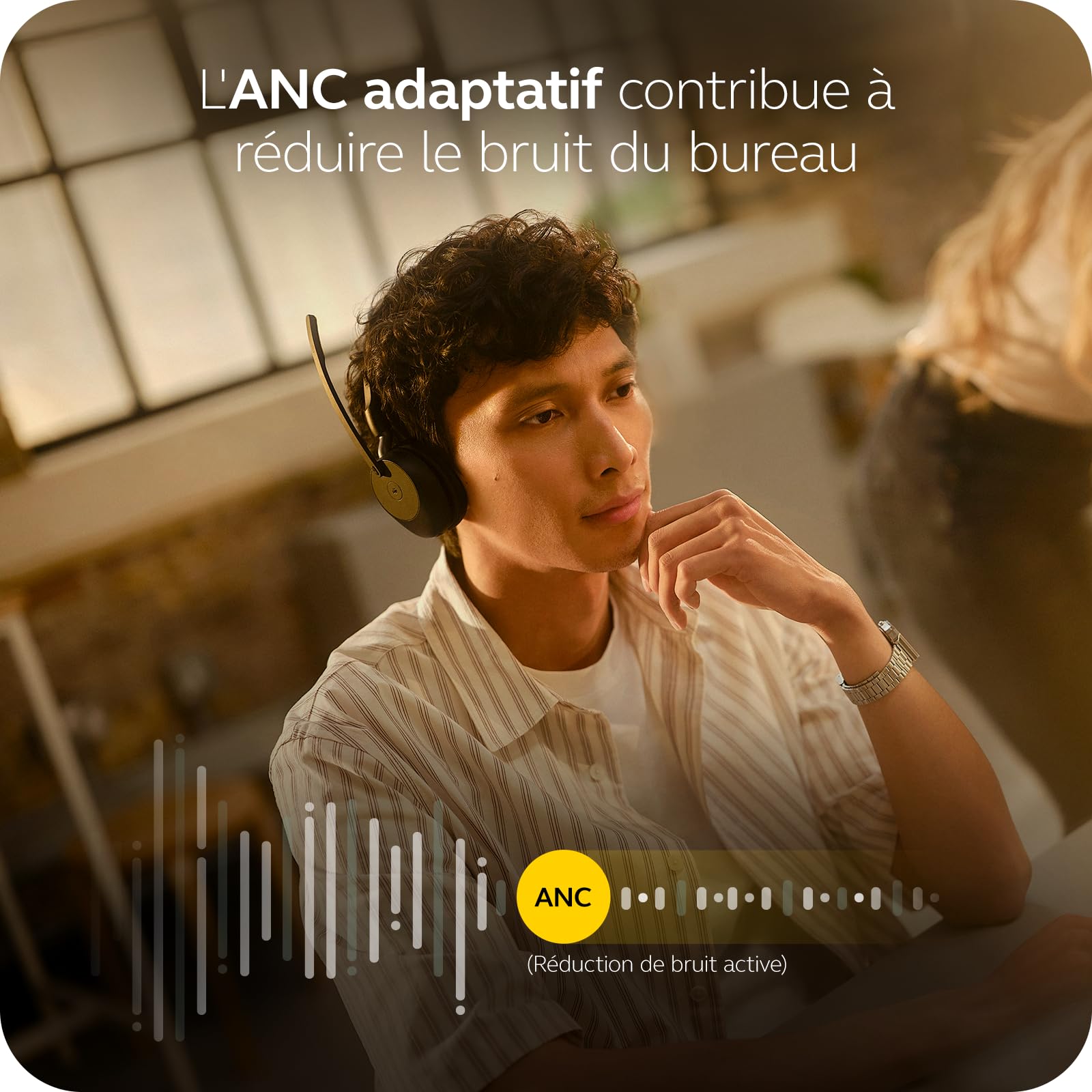 Jabra Evolve3 65 Casque sans Fil Bluetooth Mono avec Micro, MS Teams, USB-C