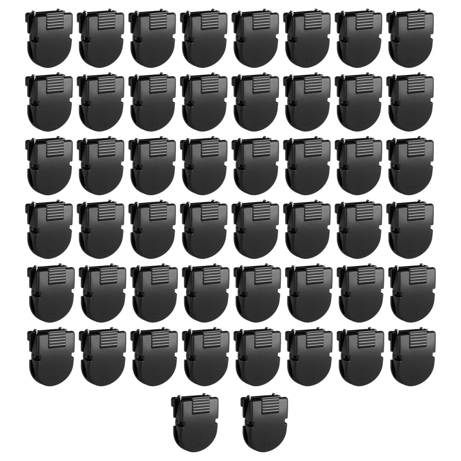 Bothyi Cubicle Clips Fabric Partition Panel Messages Hooks Easy to Use Black Home Use Multipurpose Practical Fabric Panel Wall Clips, 50pcs