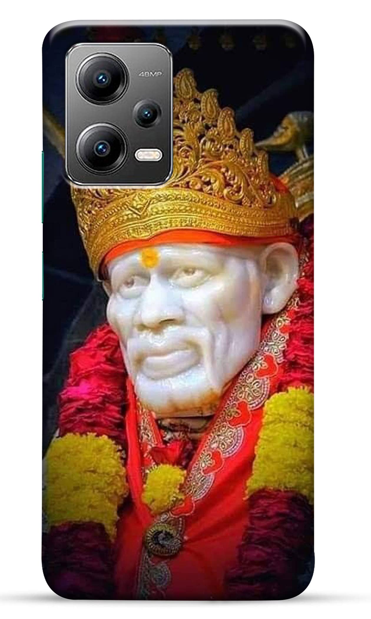 GALACOLORS 3D God Sai Baba Designer Back Case Cover for Redmi Note 12 5G