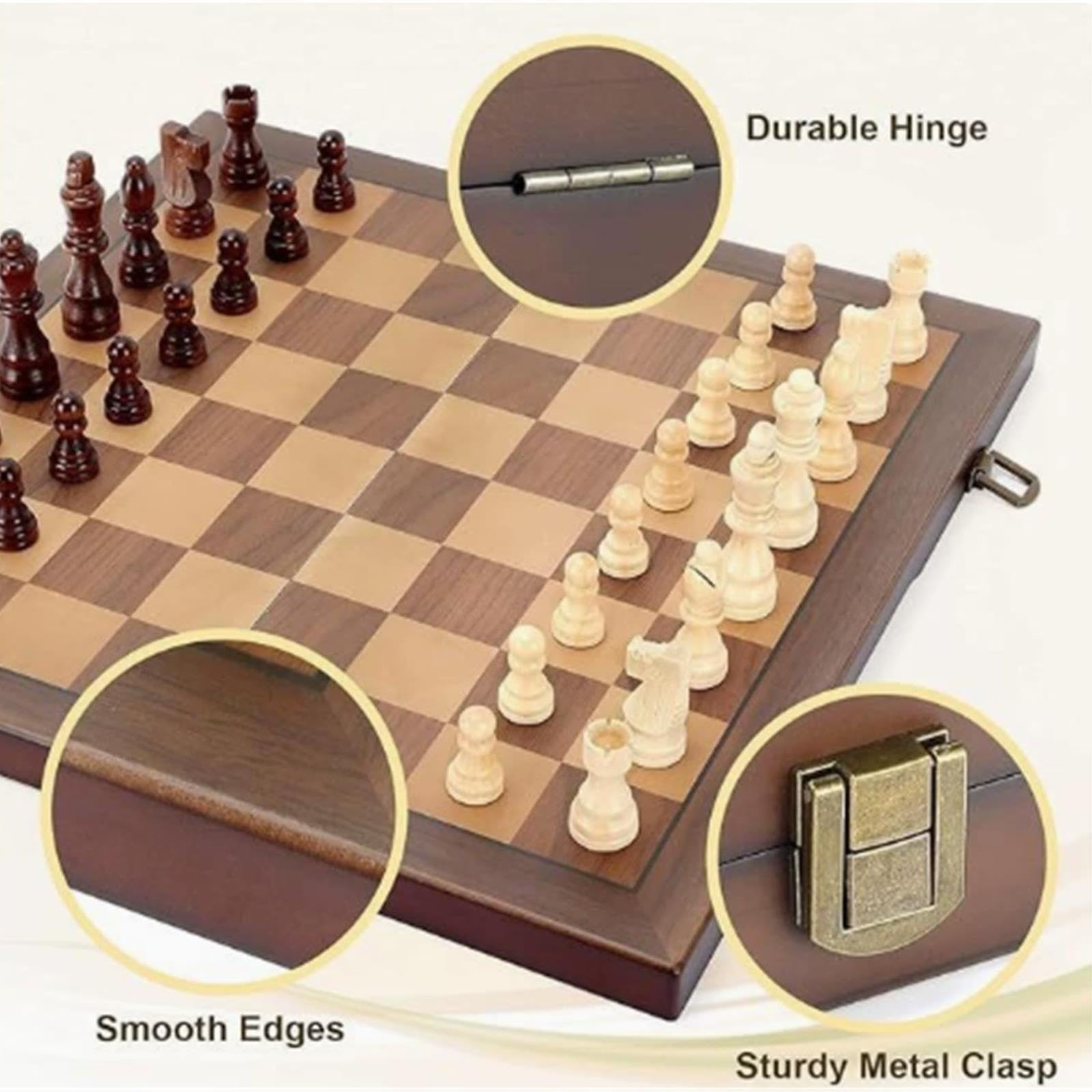 Set da gioco di scacchi magnetici in legno di alta qualità