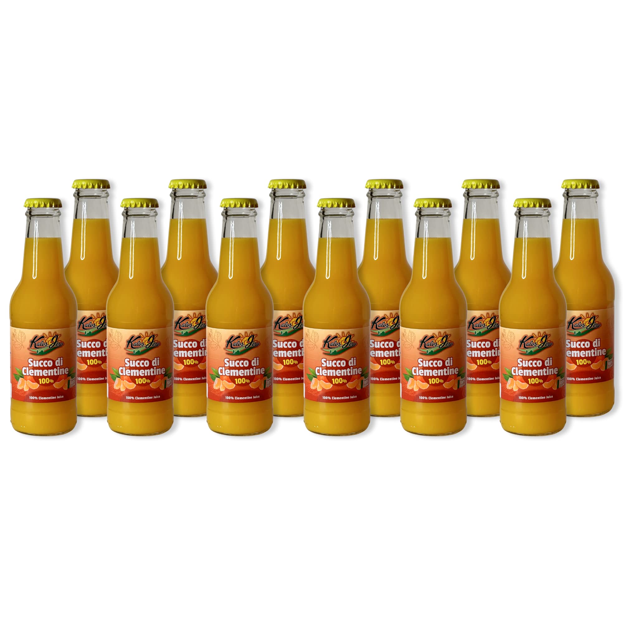 Spremuta Succo di Clementine 12x 200ml – 100% Naturale Frutta Fresca di Stagione - Gusto Autentico - Prodotto Artigianale Alta Qualità Senza Additivi – Kalos Jero
