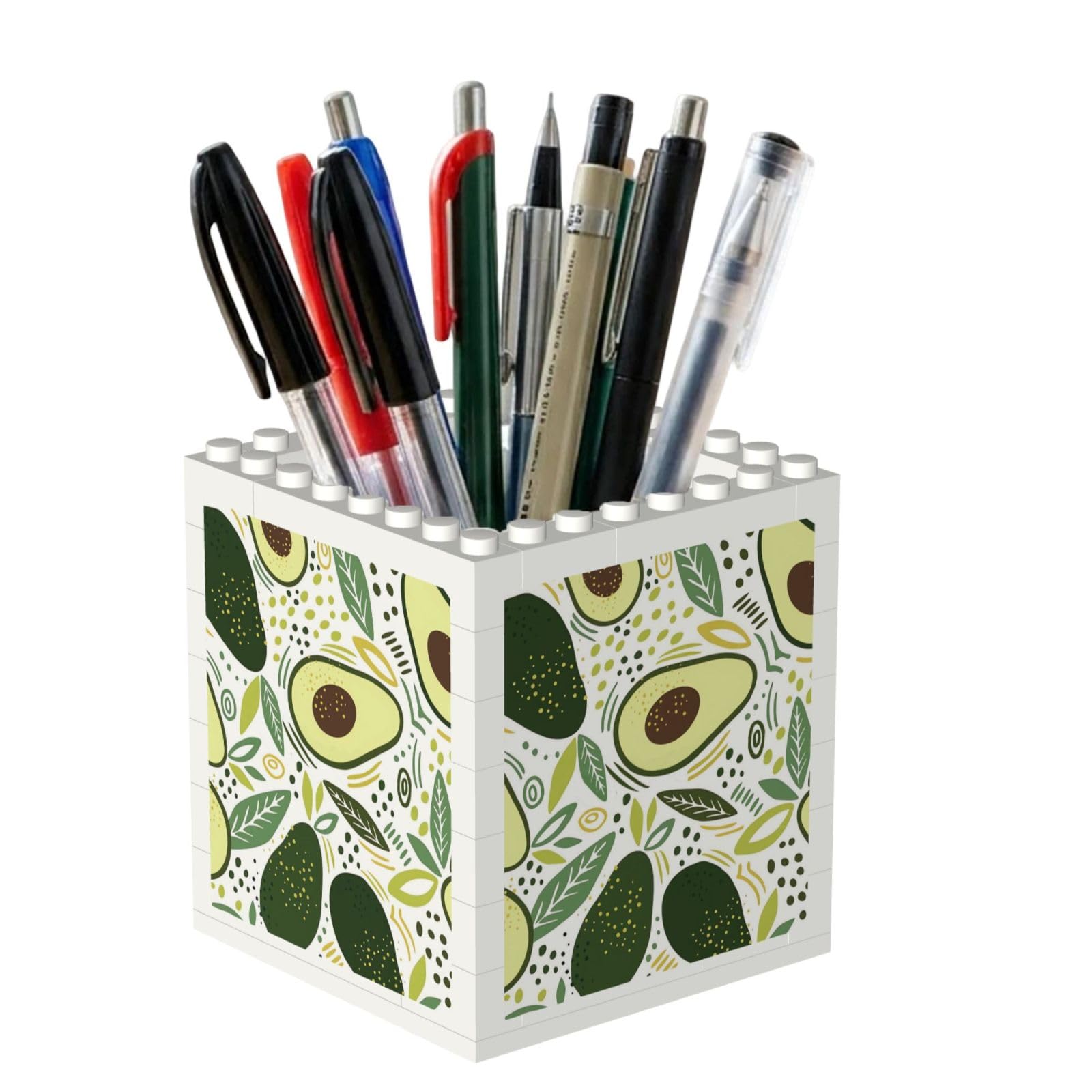 Poadnly Avocado, Pen Pot Pencil Holder for Office Home School, Compact Desk Organiser for Office Stationery