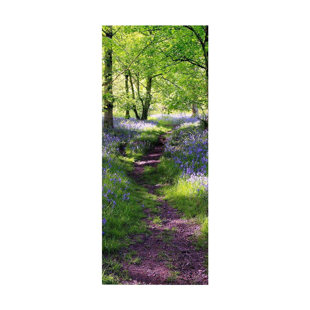 oxiang Door Stickers For Interior Doors 3ds Forest Self-Adhesive Murals Home Decoration Wall Stickers Art Stickers Bedroom Living Room Removable Poster-77x200cm