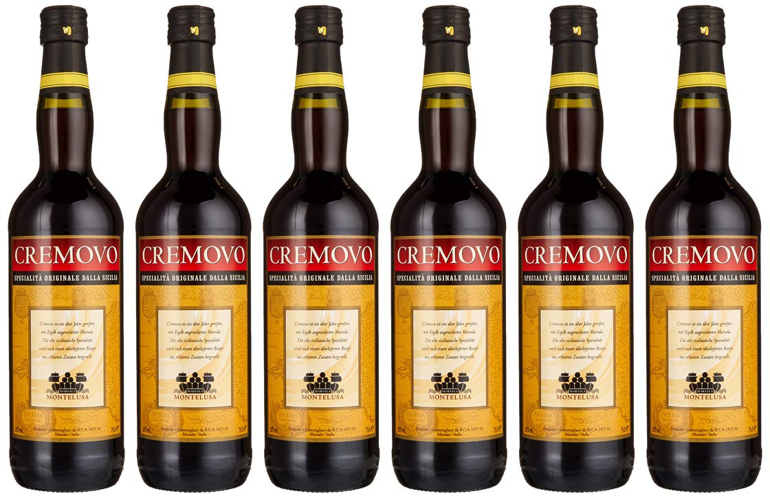 Cremovo Marsala Fine 18% vol. (6 x 0,75l) –Süßer Likörwein mit cremigem Charakter – Perfekt als Dessertwein oder zum Kochen und Backen