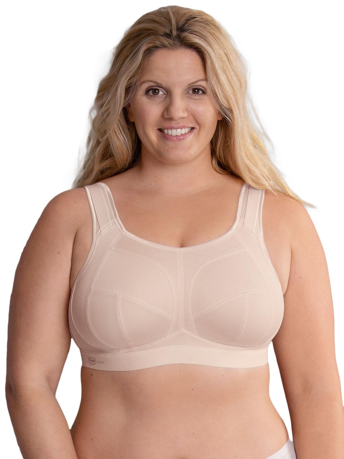 Anita 5567-445 Active Black Extreme Control Sports Bra | do Cup K, Sweat Management, 5-częściowe miseczki, bez fiszbin, wzmocniony tył z siatki