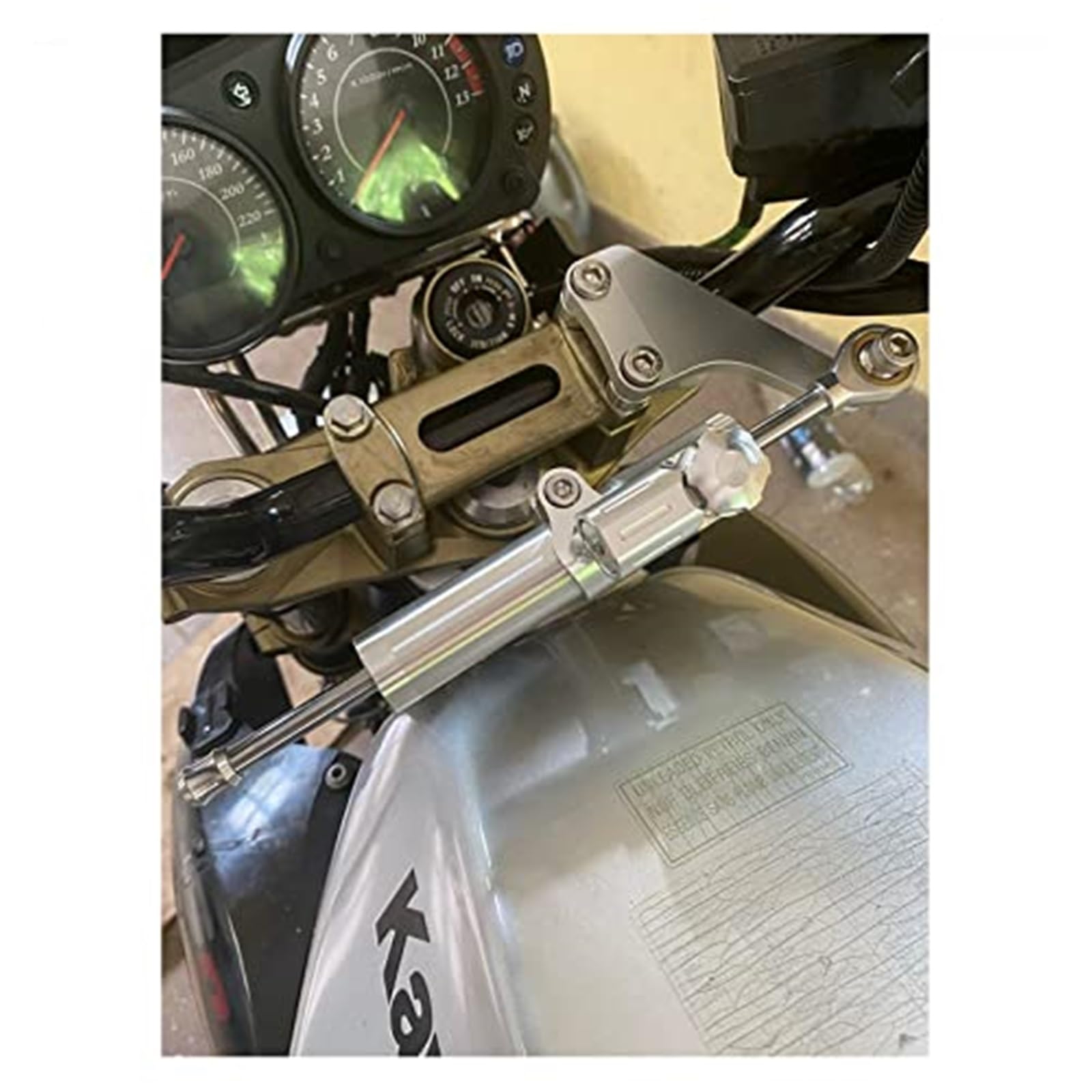 ER6N, 650R 2006-2008 2007, Aluminiowy wspornik stabilizujący motocykla Zestaw montażowy Jednostka sterująca jazdą motocyklem(BLACK 12)