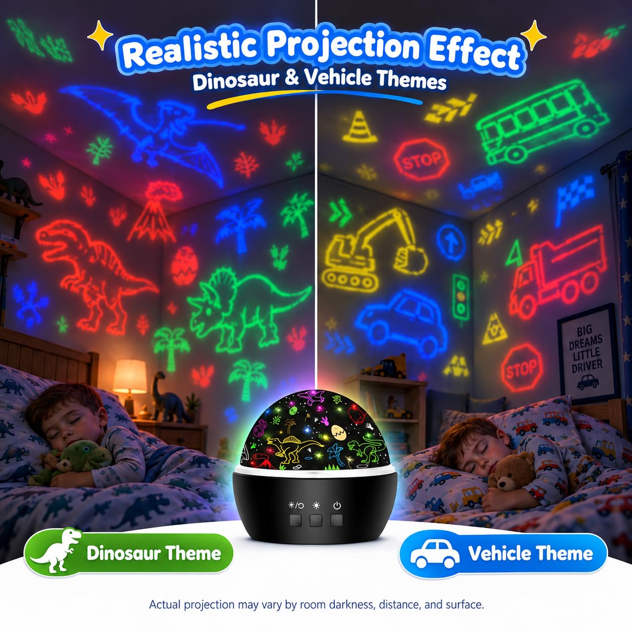 MINGKIDS Dino & Vehicle Night Light Projector -3 MINGKIDS Dino & Vehicle Night Light Projector -3