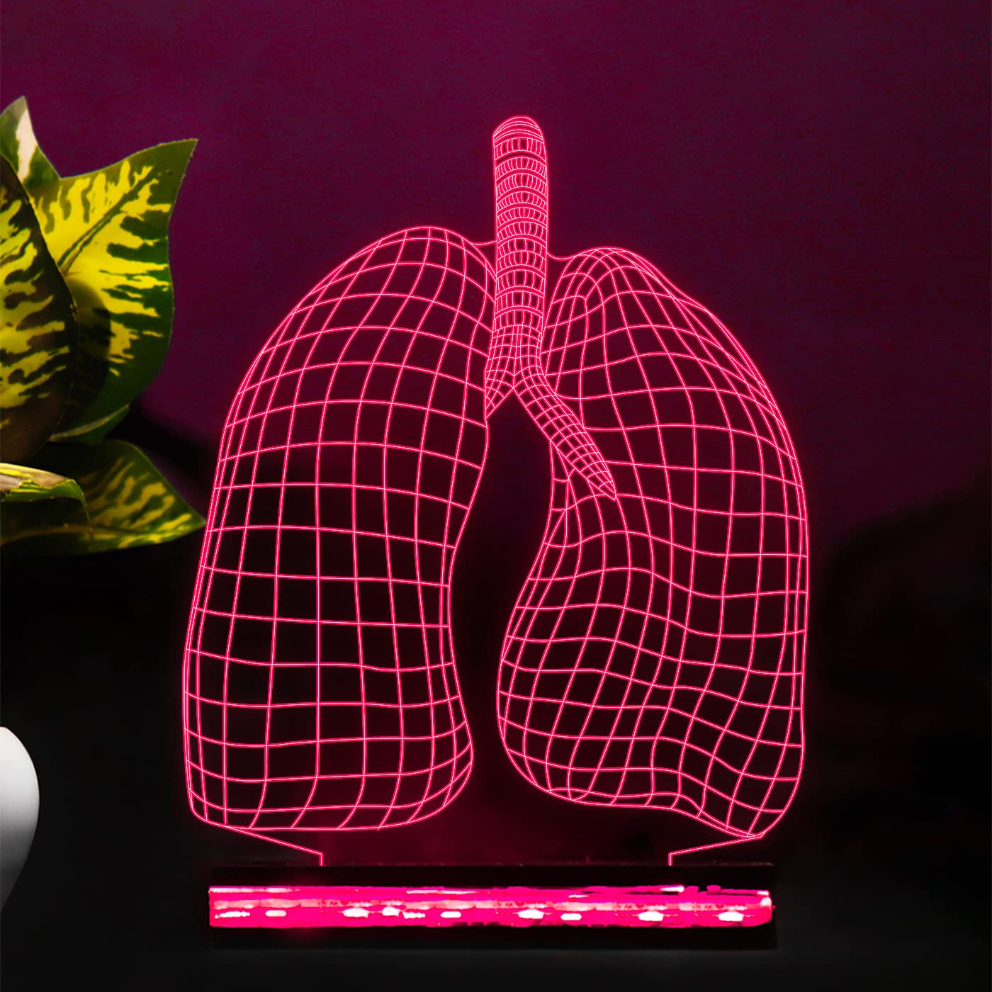 StarLaser Lungs 3D Illusion Led Night Light lamp 16 Color Changing Light with Remote Control Desk Table lamp
