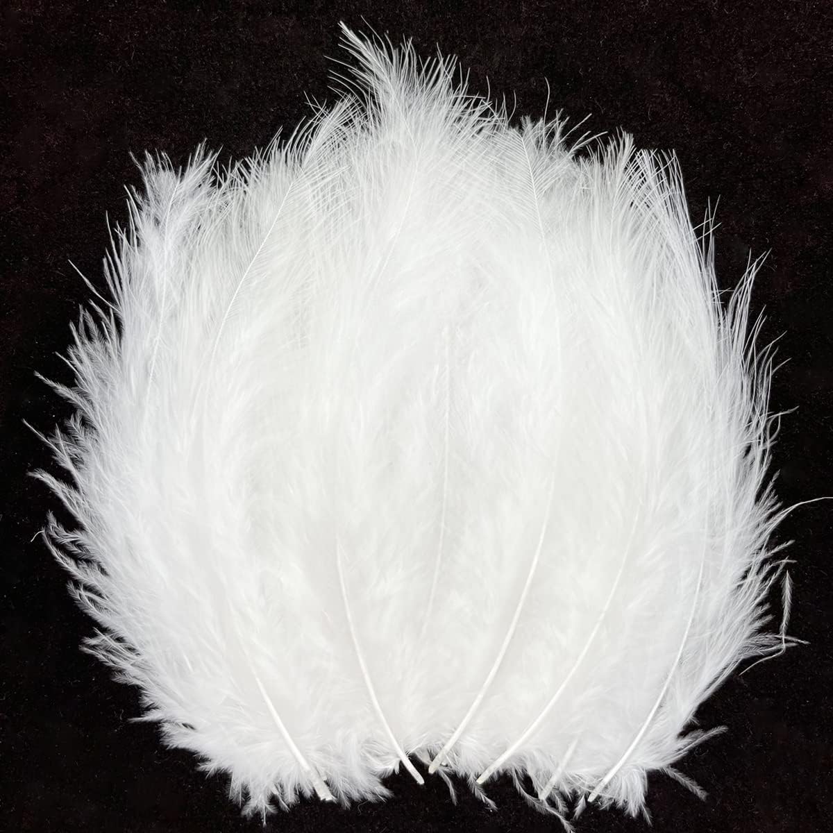 YHRY 10Pcs Natural White Ostrich Feathers, White Wedding Feathers, Safe and Non Toxic, Soft and Fluffy, Easy To Use, For Decorate Weddings, Parties, Home, Flowers, Masks, Etc, White