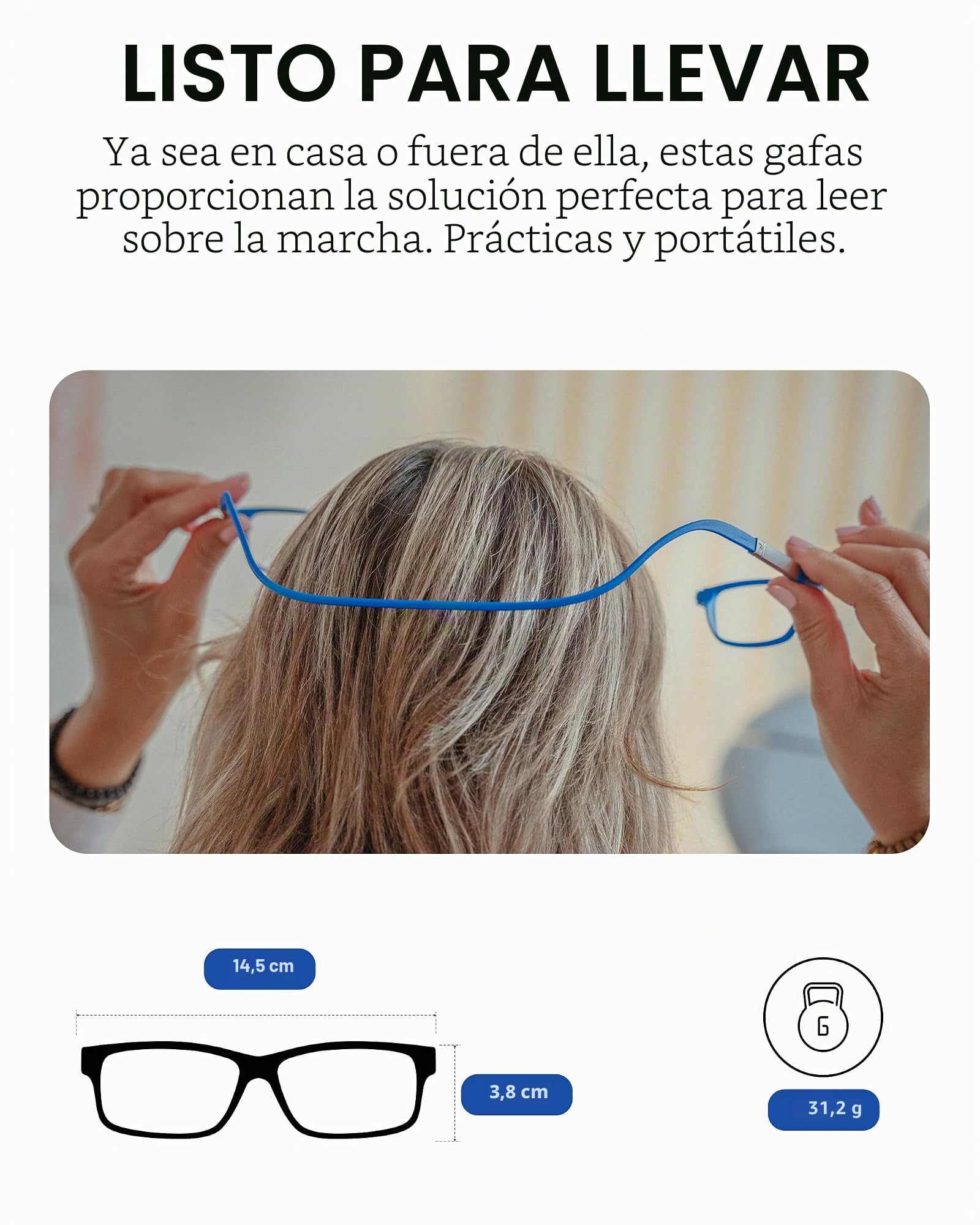 DIDINSKY Krik Gafas de Lectura Magnéticas, Filtro Luz Azul