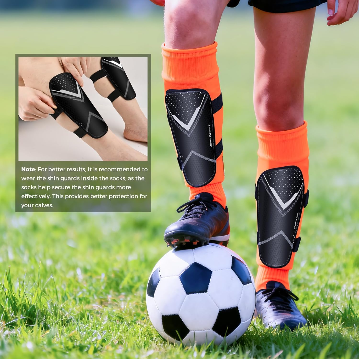 Soccer Shin Guards for Kids Youth Toddler - Football Protective Defender Gear Shin Guards Kids for 3-18 Years, Espinilleras de Futbol para Hombres - Image 6