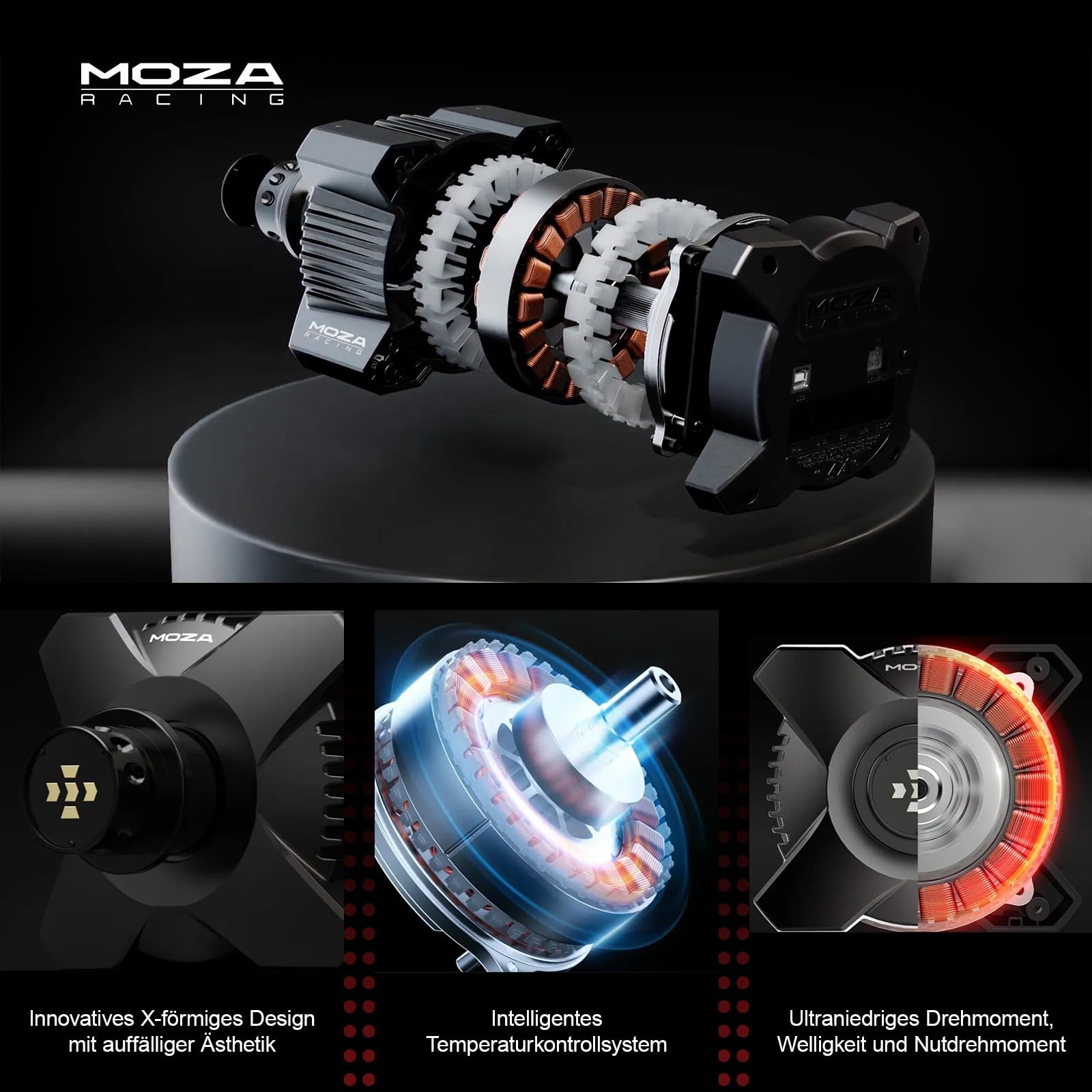 MOZA R3 Racing Bundle Volant PC Simracing Direct Drive 3,9 avec Pédalier