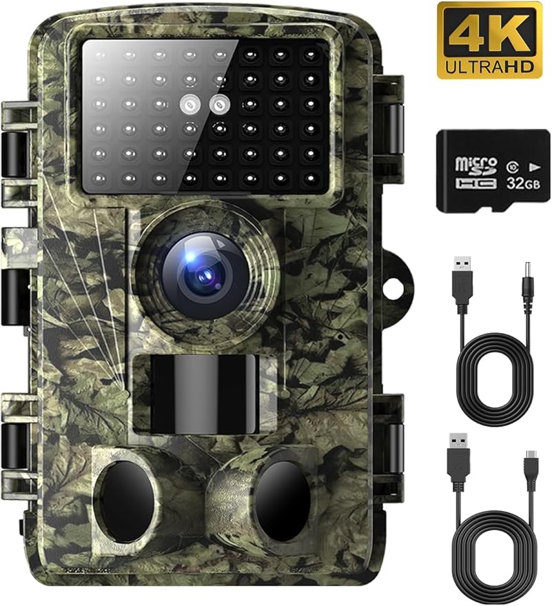 Trail Camera - 4K 48MP Game Camera with Night Vision