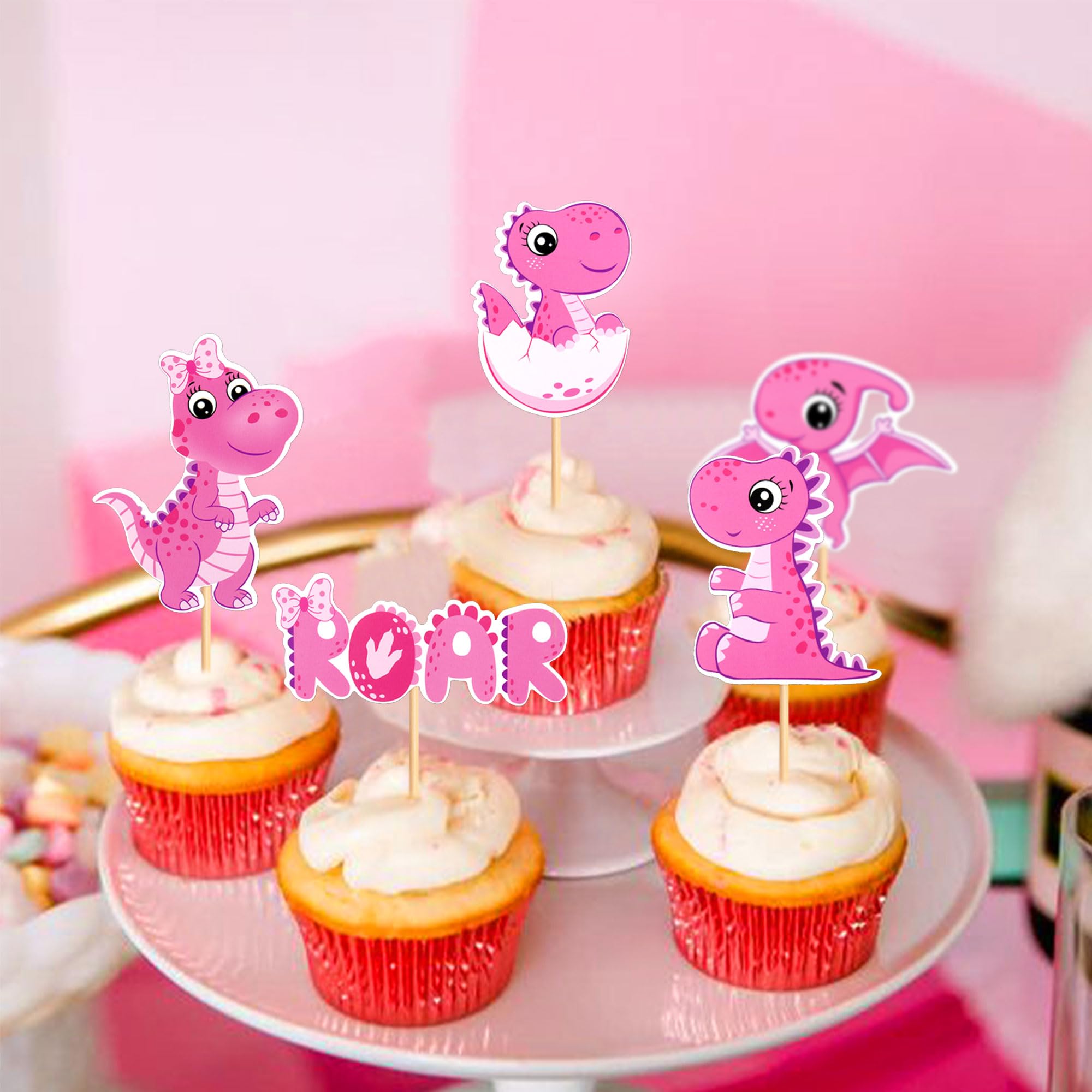 Blumomon 30 topper per cupcake con gufo, giungla, safari, animali, decorazione per torte, topper per baby shower, feste di compleanno per bambini