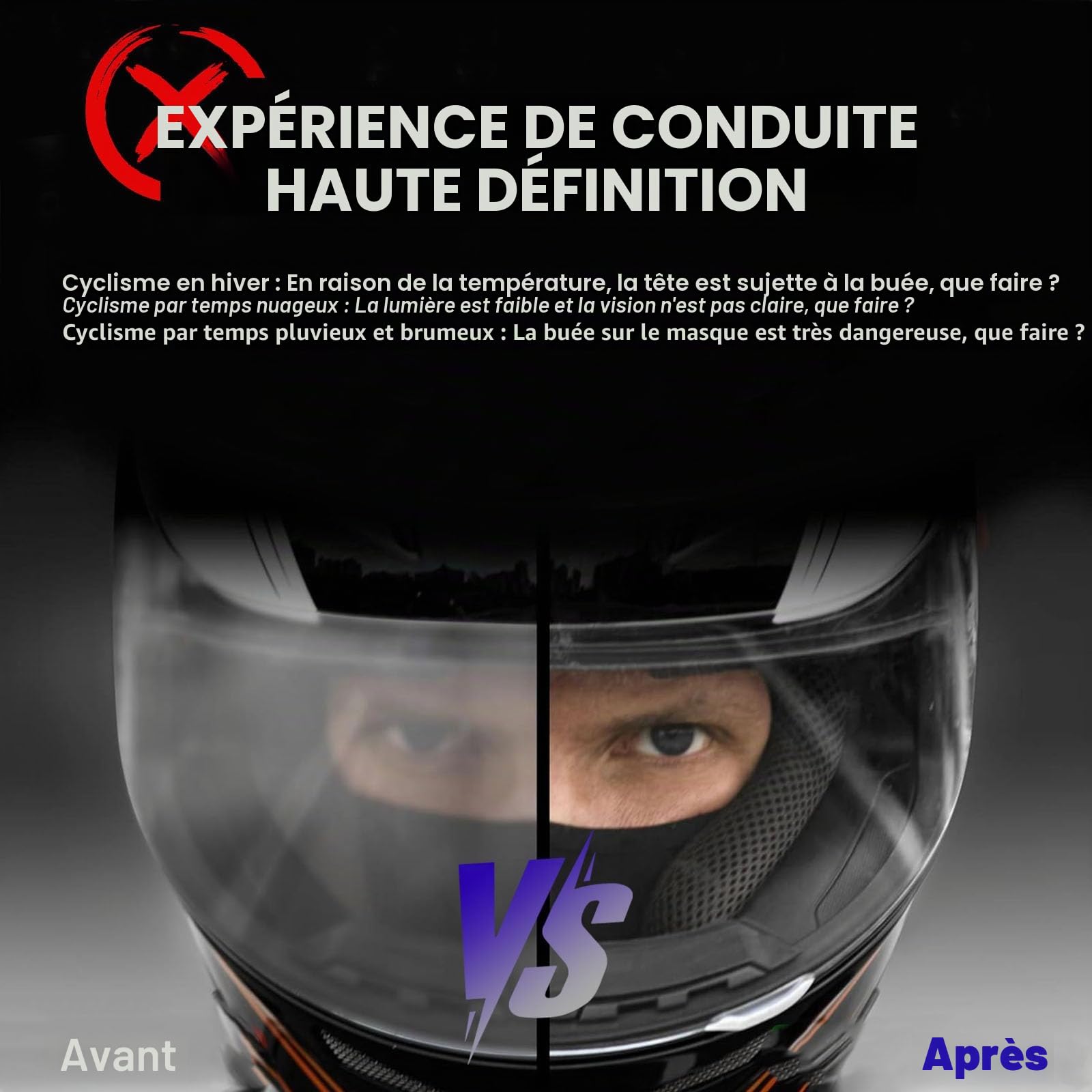 Visière Casque Moto pour RUROC Atlas 3.0 4.0, visière intégrale Anti-UV à Changement Rapide, écran résistant aux Rayures, visière Anti-buée pour Casque