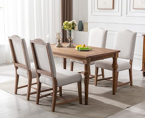 Miniatura 7 de CIMOTA Juego de 4 sillas de comedor modernas de mediados de siglo, sillas de comedor tapizadas de granja, cómodas sillas laterales de cocina con