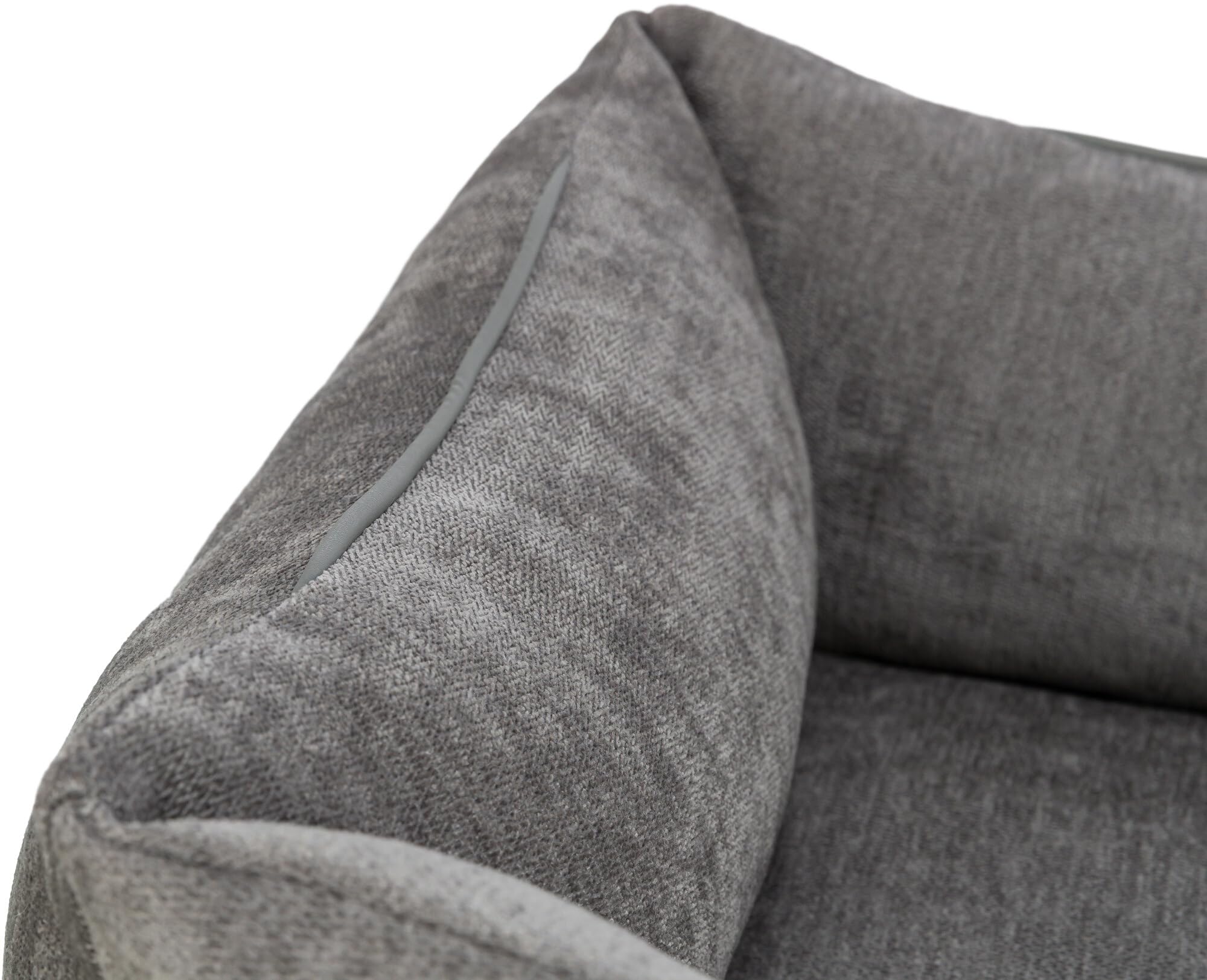 Trixie Cama para Perros Vital Lennox Chenille, Cuadrada, Almohada ortopédica para Perros en Gris, 80 x 60 cm, cómoda Cama para Perro con Espuma viscoelástica viscoelástica - 371301