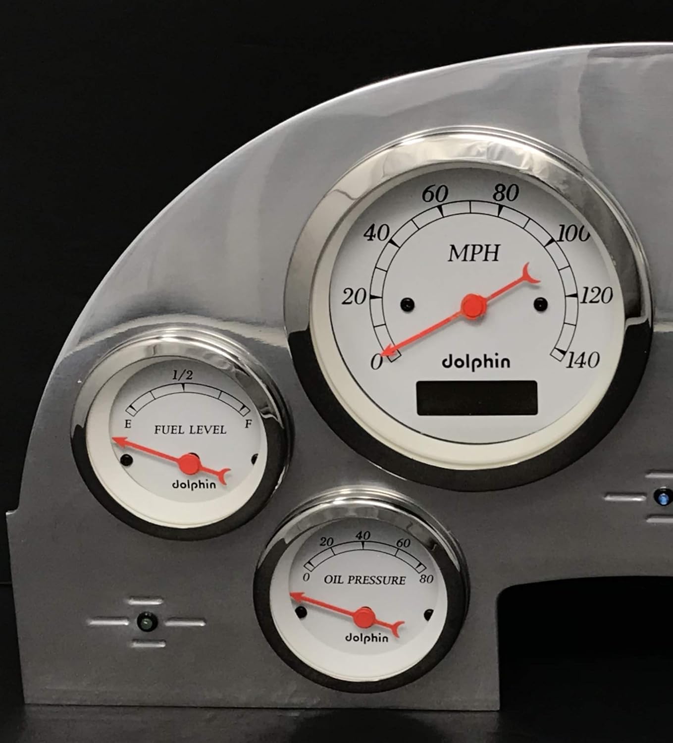 Compatible with 1956 Ford Car 6 Gauge Dash Cluster Panel Set Programmable White