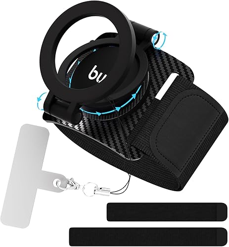 Brazalete para teléfono para correr, soporte de teléfono giratorio de 360 para iPhone 17 16 Pro 15 14 13 12 11 Pro MaxPlusXRXS, soporte magnético