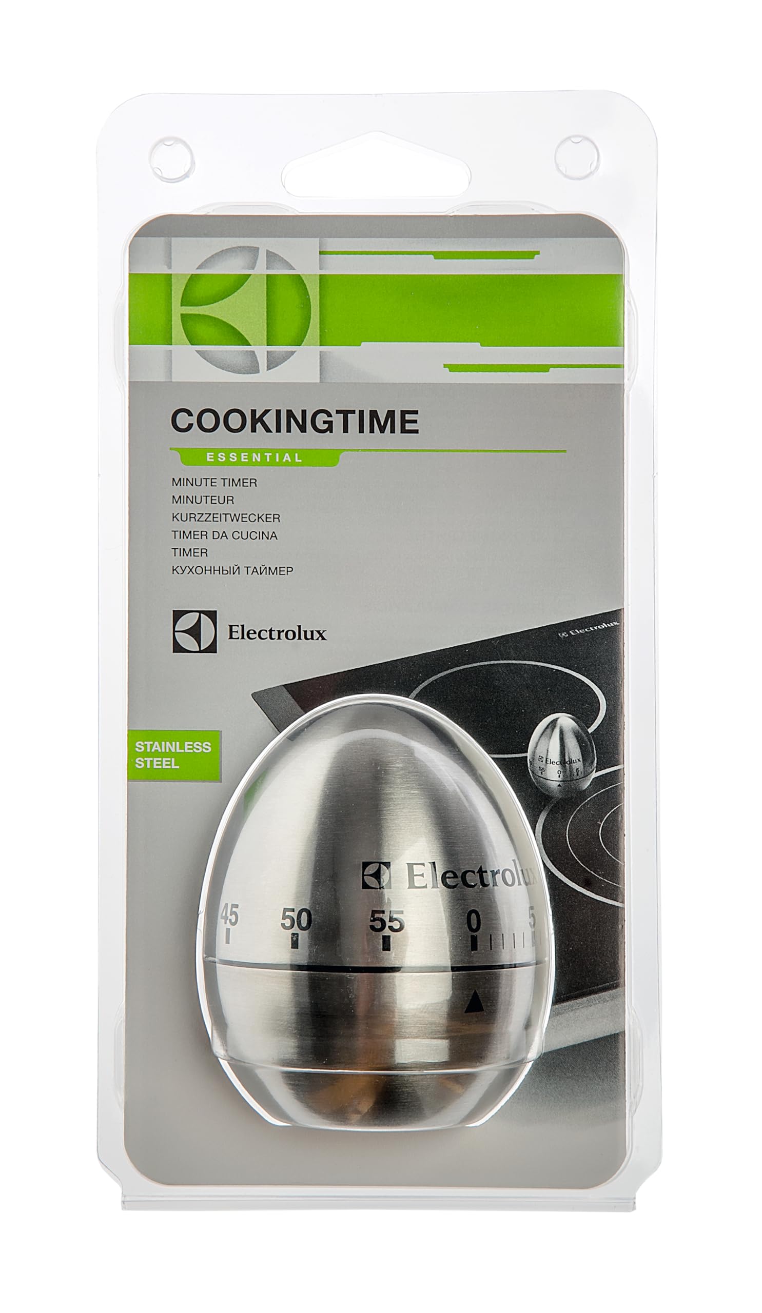 Electrolux Satin Metal Egg Shaped Cooking Timer