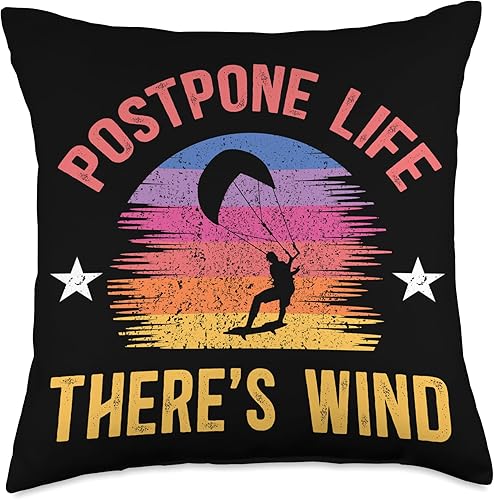 Miniatura 5 de There's Wind Kitesurfing Kiteboard Kitesurf Kitesurfer Throw Pillow