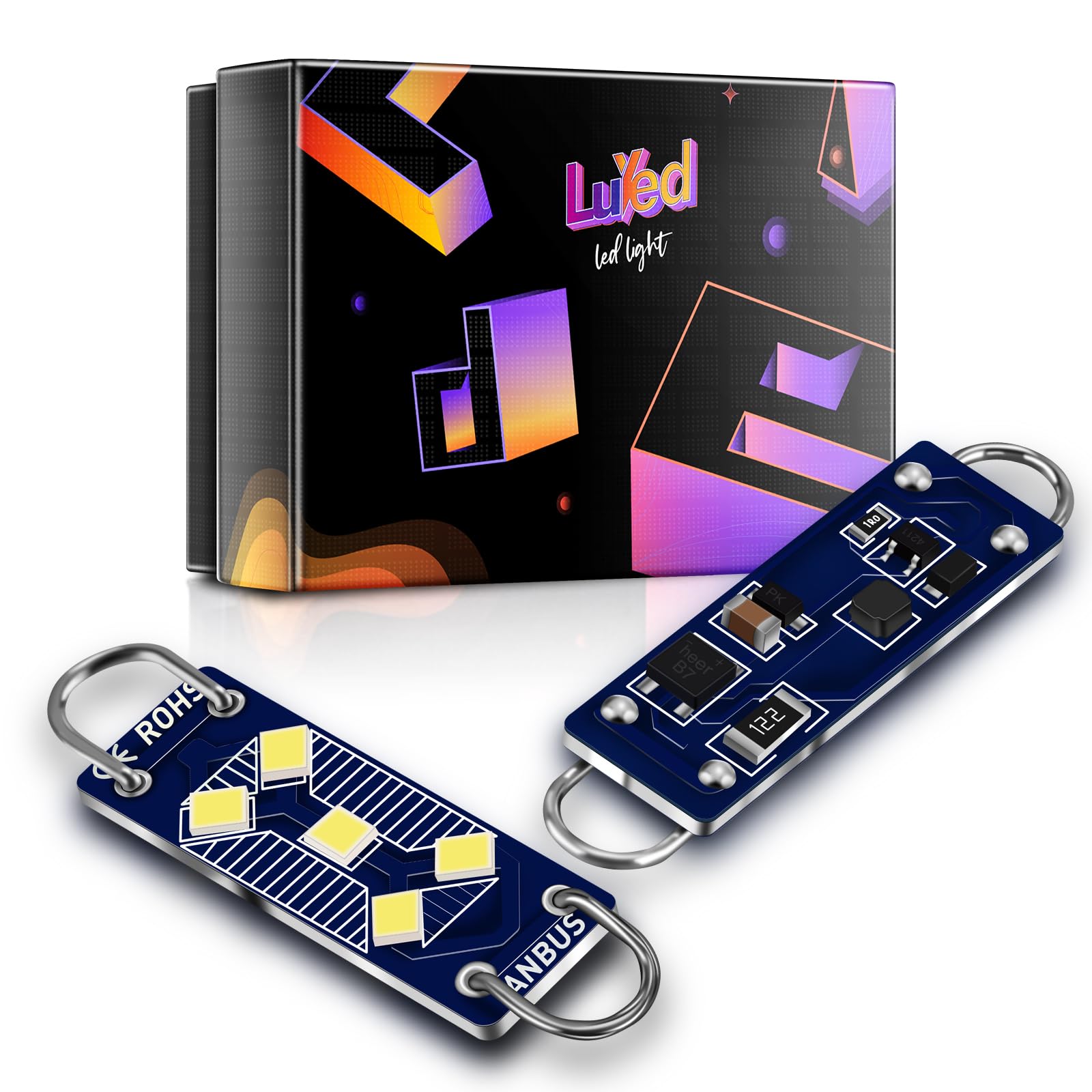 LUYED Extremely Bright 700 Lumens 44mm 1.73" 561 562 567 564 2835 5-EX Chipsets LED Bulbs Used for Dome Light,Xenon White