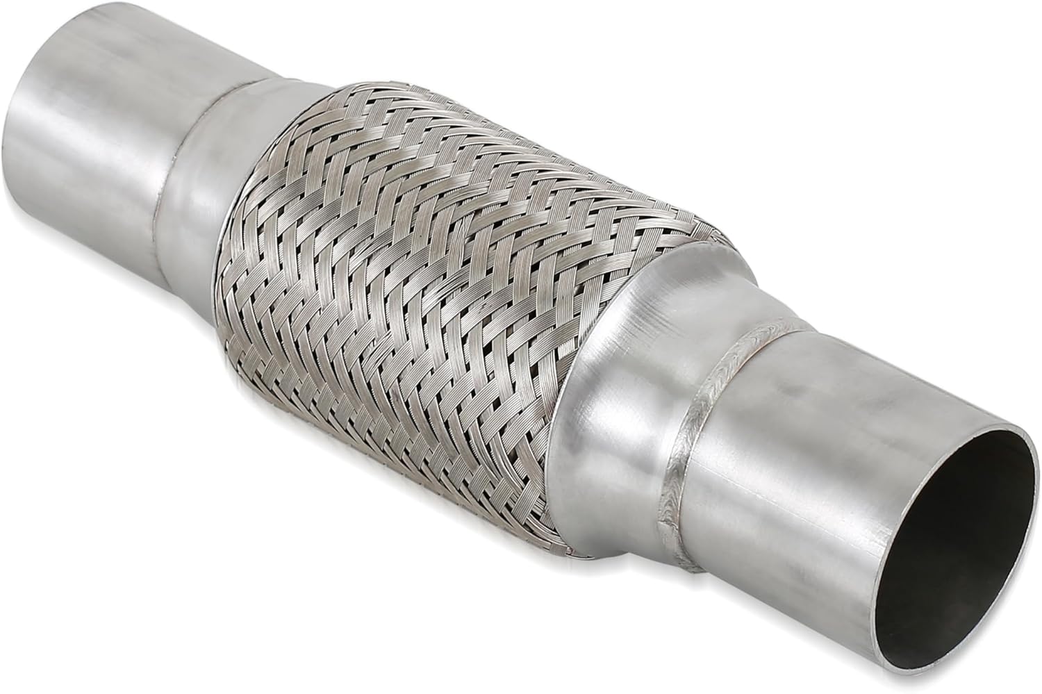 3''X8''universal stainless steel Exhaust Flex Pipe with Ends 12" Inch Long Heavy Dutydouble braided bendable exhaust Flex Pipe