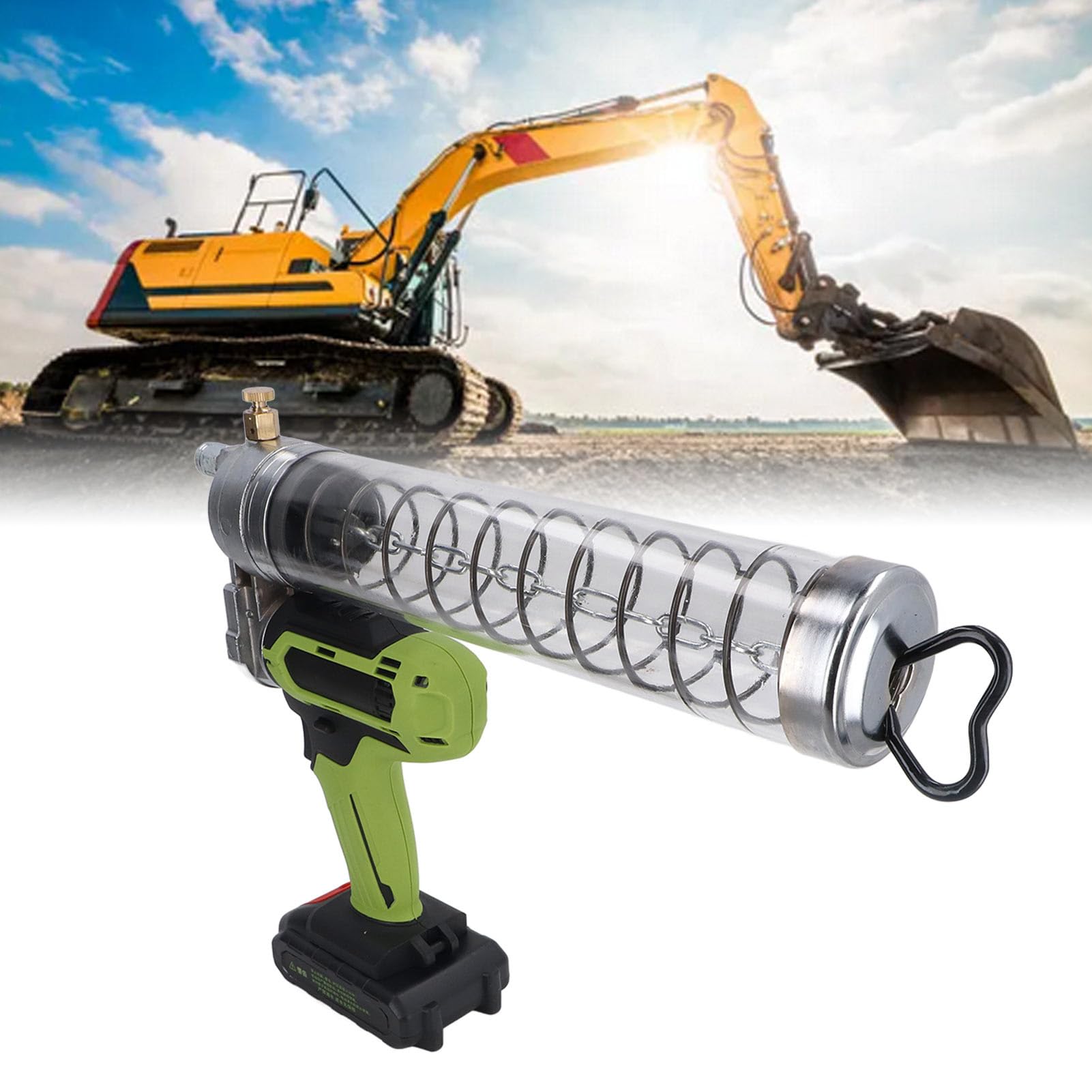 Akumulatorowa Smarownica Akumulatorowa 12000PSI z Akumulatorami 2x2000mAh do Kombajnu i Koparki (wtyczka UE)