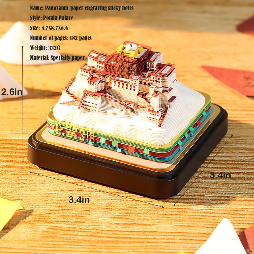Abreißbarer 3D-Papierkunst-Notizblock-Tischkalende Erdkalender, Tischkalender, ästhetisch ansprechendes und lustiges Modell Einer zerreißbaren Papierskulptur(Color)