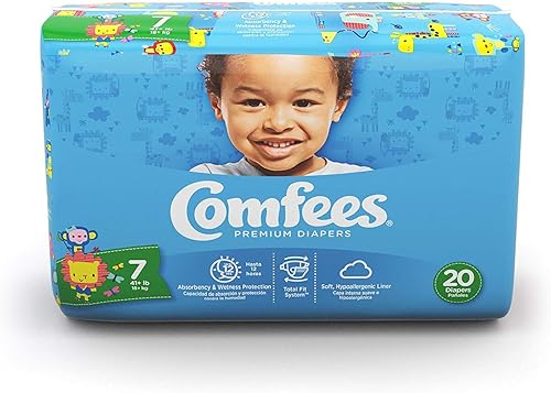 Attends Healthcare Products Comfees - Pañales para bebé, talla 7 (caja de 4)