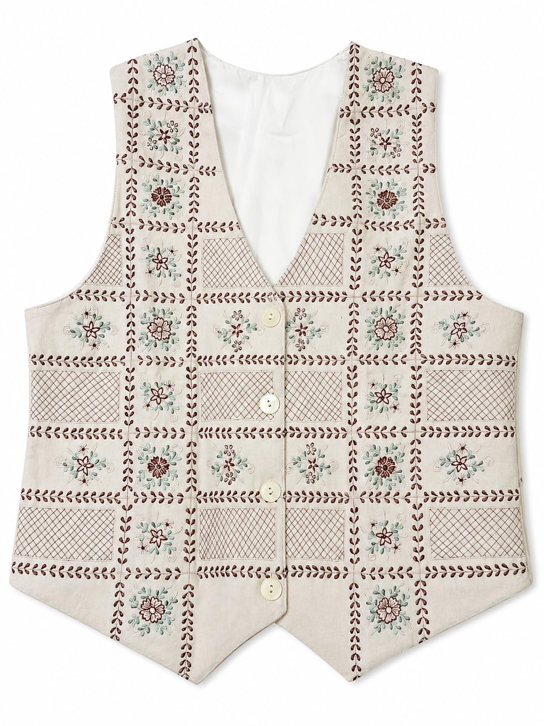 Elegant Floral Embroidered Woollen Jacket for Women-image-37