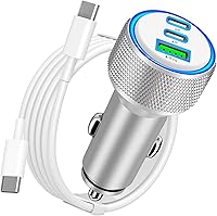 Vista 11 de [Apple MFi Certified] iPhone 17 Car Charger Fast Charging, KYOHAYA 3-Port 67W PD/QC Car Power Adapter USB-C Charger Cigarette Lighter + Type-C