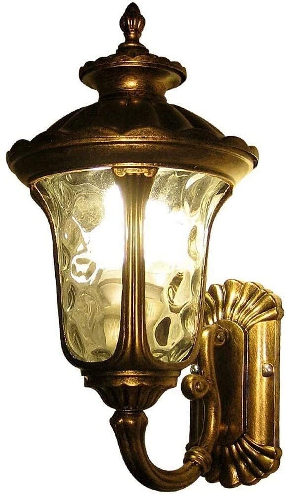 KBUUKYYXouy Wall Sconces Modern Outdoor Wall Lamp Aisle Balcony Corridor Wall Lights Outdoor Glass Garden Lamp Warm White Light,Black(Brass)